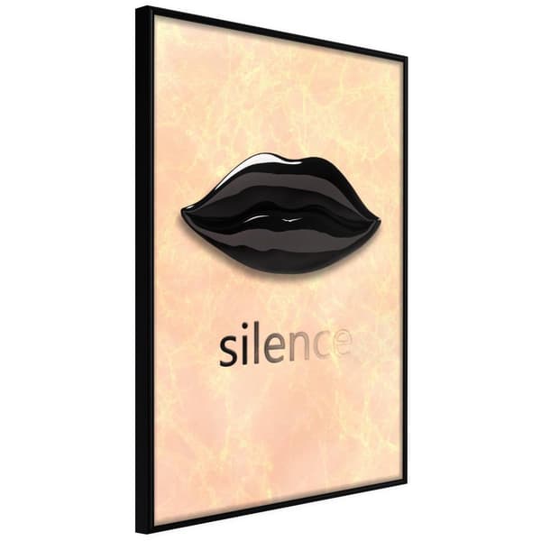 Inramad Poster / Tavla - Silent Lips