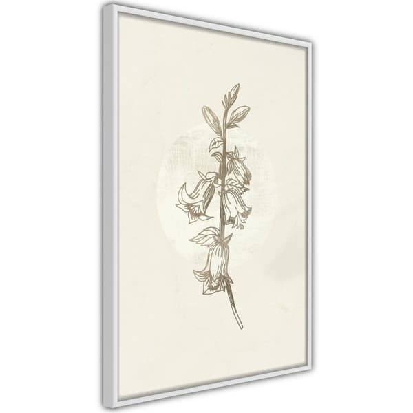 Inramad Poster / Tavla - Beige Campanula