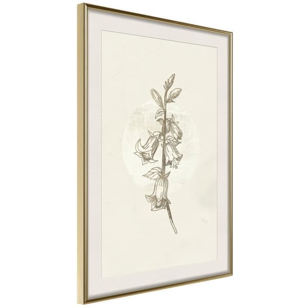 Inramad Poster / Tavla - Beige Campanula