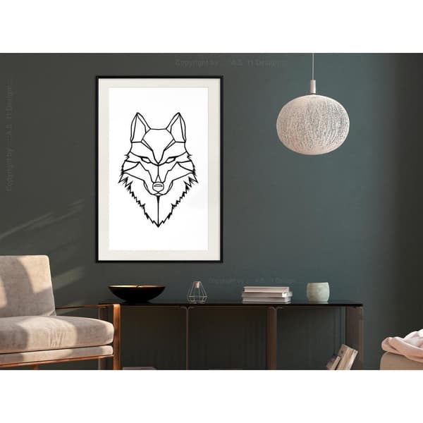 Inramad Poster / Tavla - Wolf Look