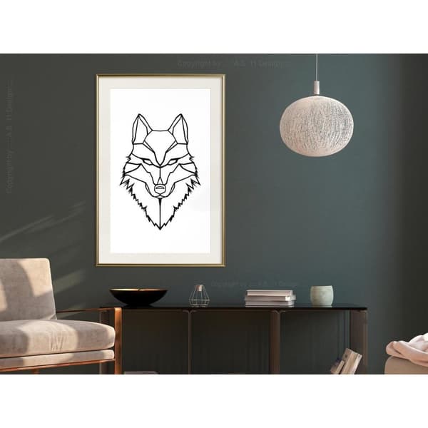 Inramad Poster / Tavla - Wolf Look