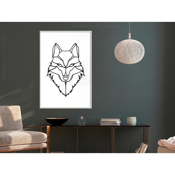 Inramad Poster / Tavla - Wolf Look