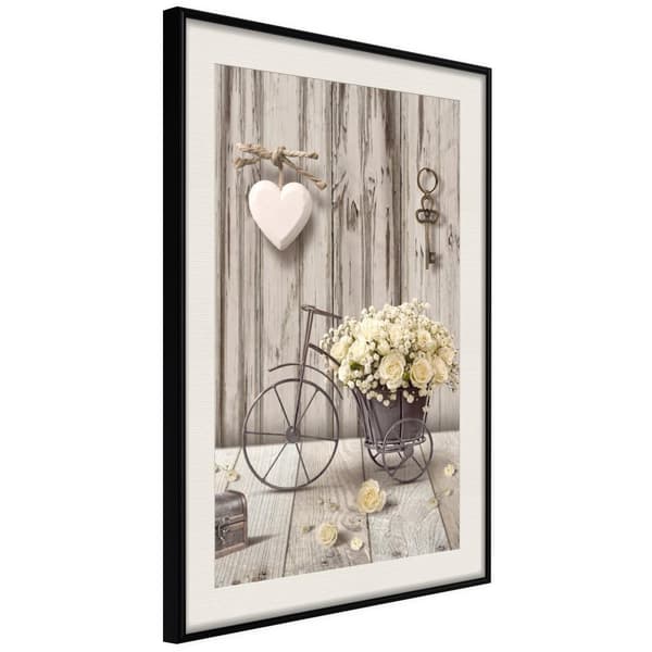 Inramad Poster / Tavla - Retro Style Svart ram med passepartout 40x60