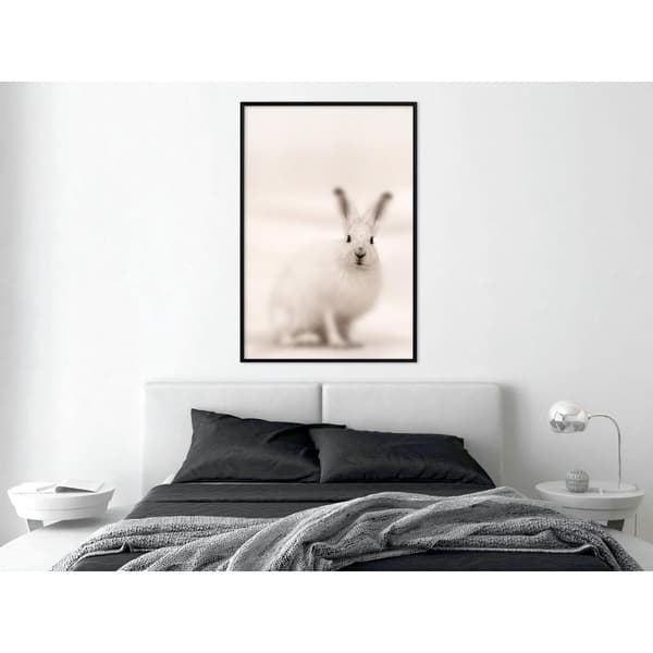 Inramad Poster / Tavla - Curious Rabbit