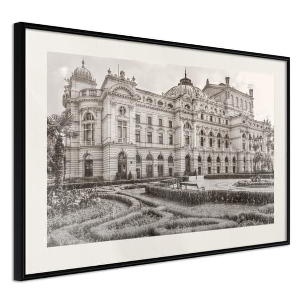 Inramad Poster / Tavla - Postcard from Cracow: Slowacki Theater