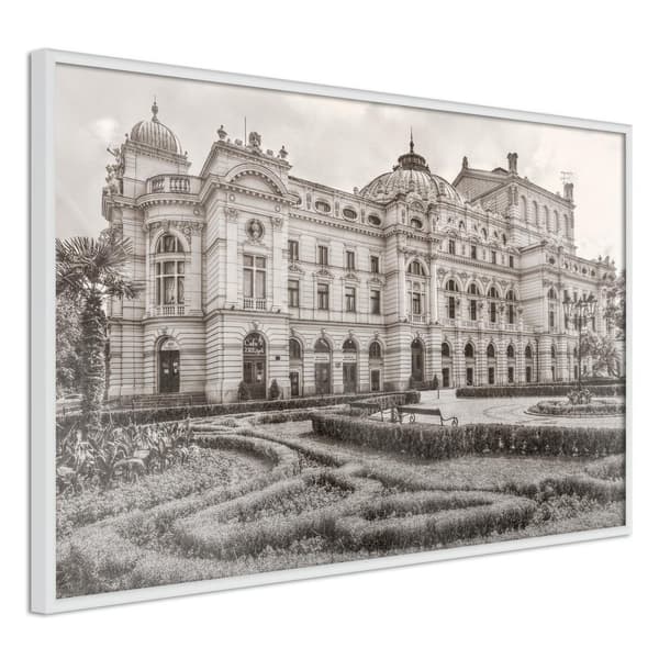 Inramad Poster / Tavla - Postcard from Cracow: Slowacki Theater
