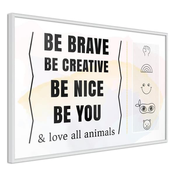Inramad Poster / Tavla - Life Values