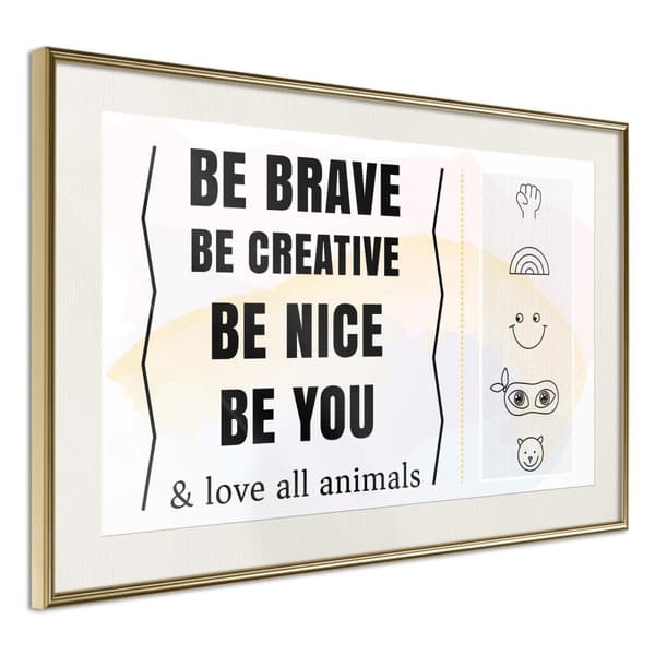 Inramad Poster / Tavla - Life Values