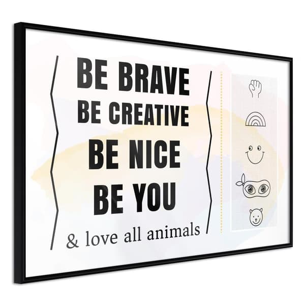 Inramad Poster / Tavla - Life Values