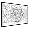 Miniatyrbild 2 av 11: Inramad Poster / Tavla - City Map: Cracow