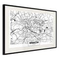 Miniatyrbild 5 av 11: Inramad Poster / Tavla - City Map: Cracow