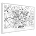 Miniatyrbild 9 av 11: Inramad Poster / Tavla - City Map: Cracow