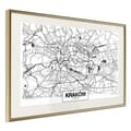 Miniatyrbild 10 av 11: Inramad Poster / Tavla - City Map: Cracow