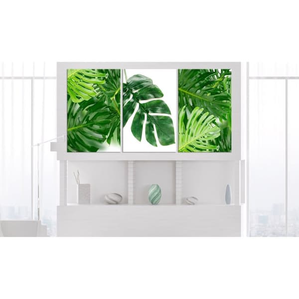 Canvas Tavla - Palm Leaves (3 delar)