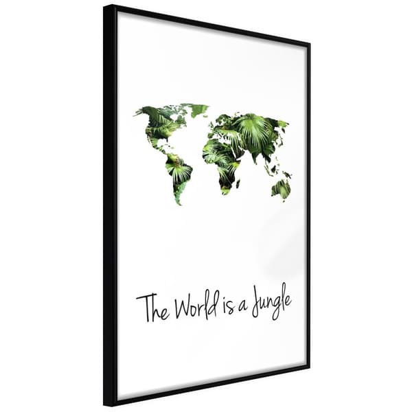 Inramad Poster / Tavla - We Live in a Jungle