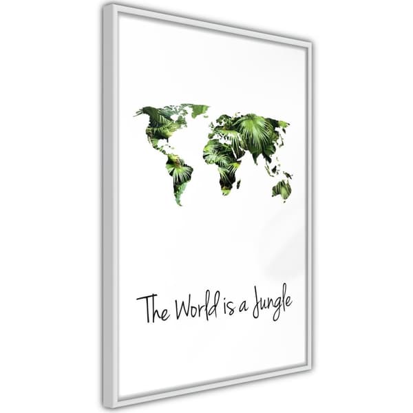 Inramad Poster / Tavla - We Live in a Jungle