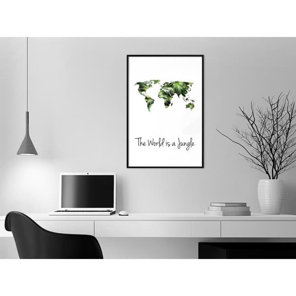 Inramad Poster / Tavla - We Live in a Jungle