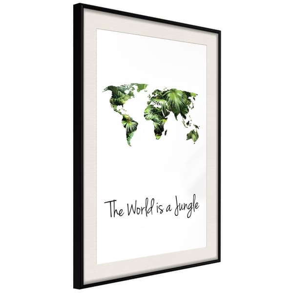 Inramad Poster / Tavla - We Live in a Jungle