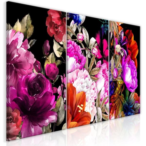 Canvas Tavla - Holiday Bouquet (3 delar) 120x60