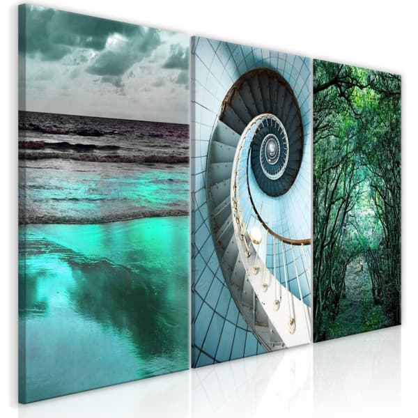 Canvas Tavla - Faces of Nature (3 delar) 120x60