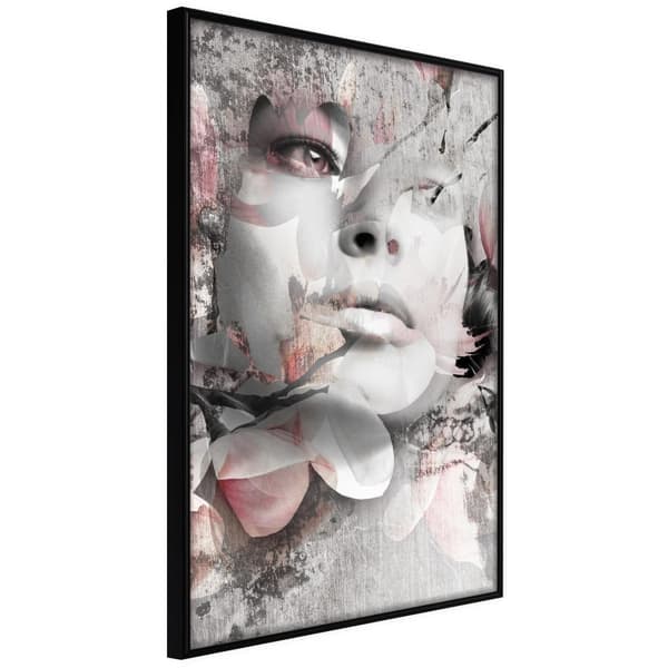 Inramad Poster / Tavla - Lady in the Flowers