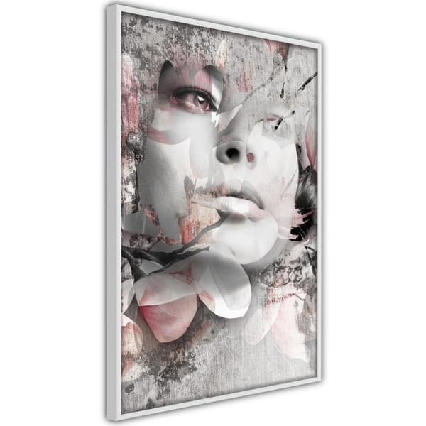 Inramad Poster / Tavla - Lady in the Flowers