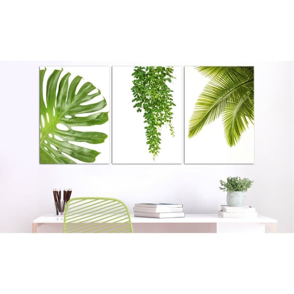 Canvas Tavla - Beautiful Palm Trees (3 delar)