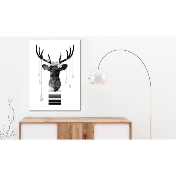 Canvas Tavla - Abstract Antlers Vertical