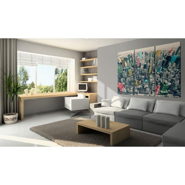Canvas Tavla - New York, black&white&colors