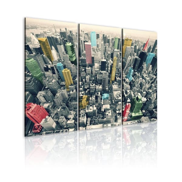 Canvas Tavla - New York, black&white&colors 120x80