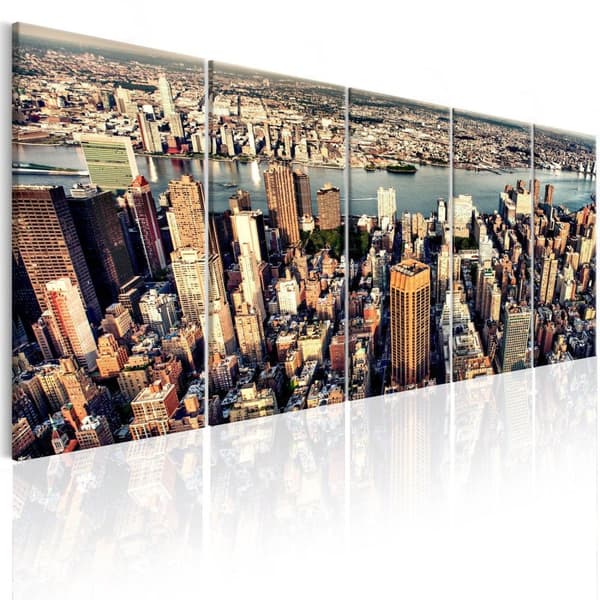 Canvas Tavla - Flight over New York