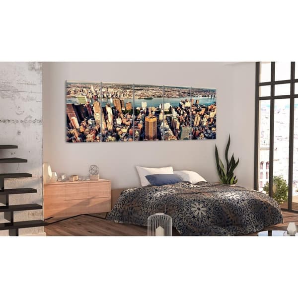 Canvas Tavla - Flight over New York