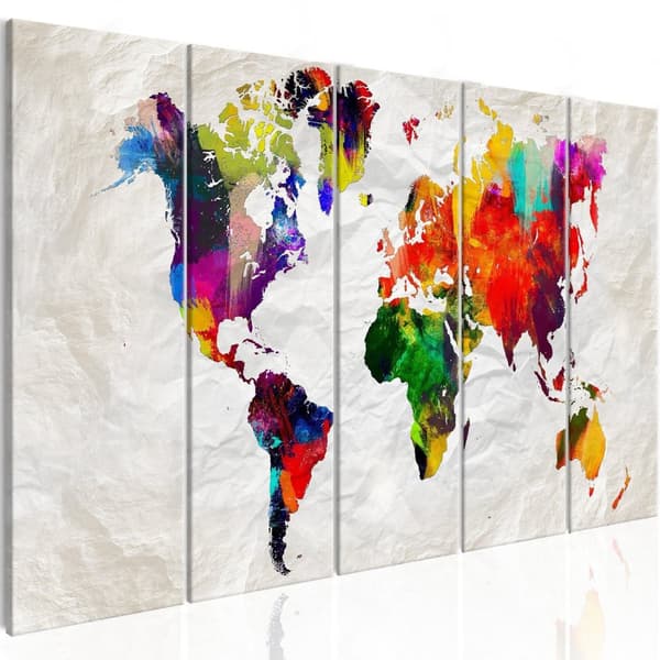 Canvas Tavla - Crumpled Map