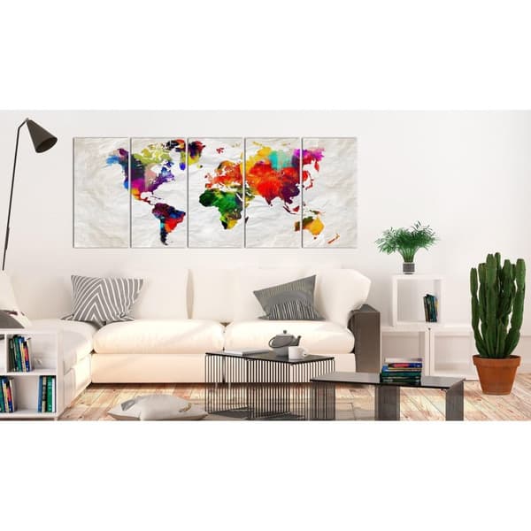 Canvas Tavla - Crumpled Map