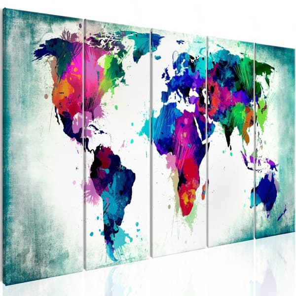 Canvas Tavla - Colourful Chaos 225x90