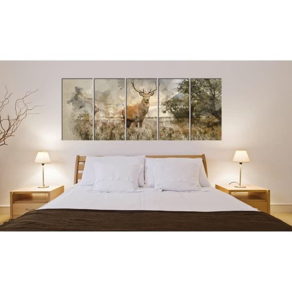 Canvas Tavla - Watercolour Deer I