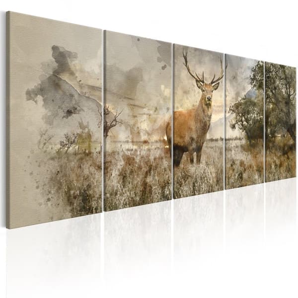 Canvas Tavla - Watercolour Deer I