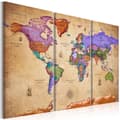 Miniatyrbild 1 av 4: Canvas Tavla - Colourful Travels (3 delar)