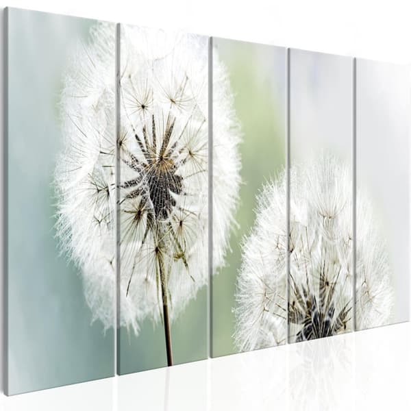 Canvas Tavla - Windless Morning (5 delar) Narrow 225x90