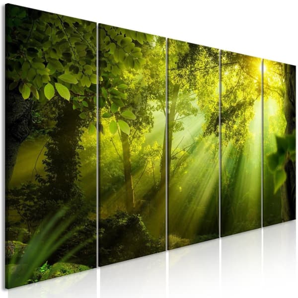 Canvas Tavla - In the Sunshine (5 delar) Narrow 200x80