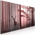 Miniatyrbild 1 av 4: Canvas Tavla - Morning (5 delar) Narrow Pink