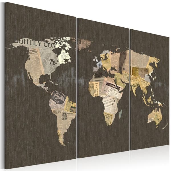 Canvas Tavla - News of the World - triptyken 120x80