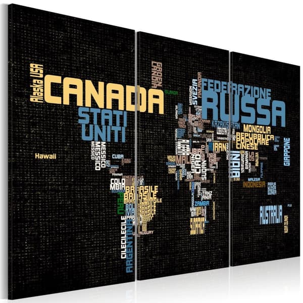 Canvas Tavla - The World is not enough - Triptych
