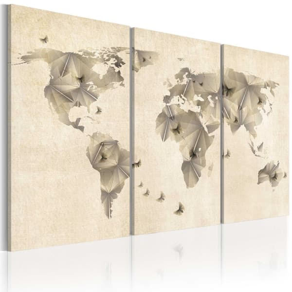 Canvas Tavla - Atlas of fjärilar - triptych