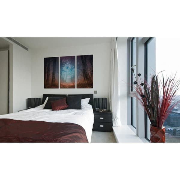 Canvas Tavla - Edge of the forest - triptych