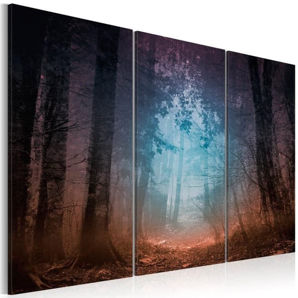 Canvas Tavla - Edge of the forest - triptych 120x80