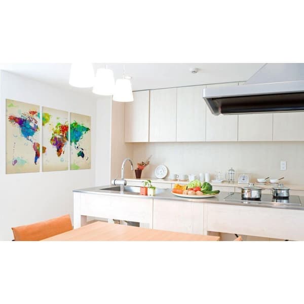 Canvas Tavla - All colors of the World - triptych