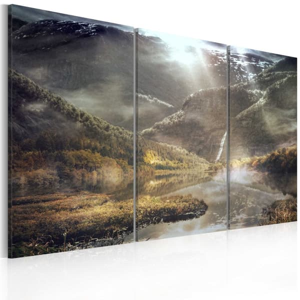Canvas Tavla - The land of mists - triptych 120x80