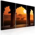 Miniatyrbild 1 av 4: Canvas Tavla - The tranquillity of Africa - triptych