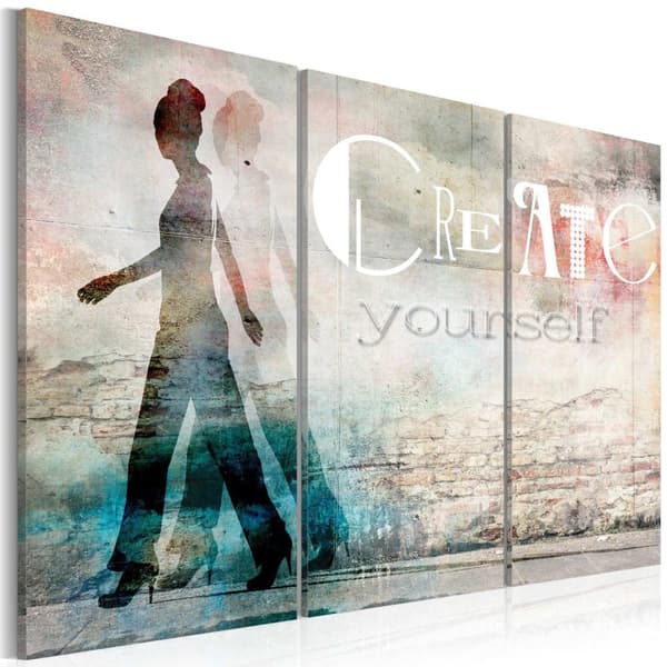 Canvas Tavla - Create yourself - triptych 120x80